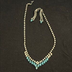 Elegant Silver and Blue Necklace